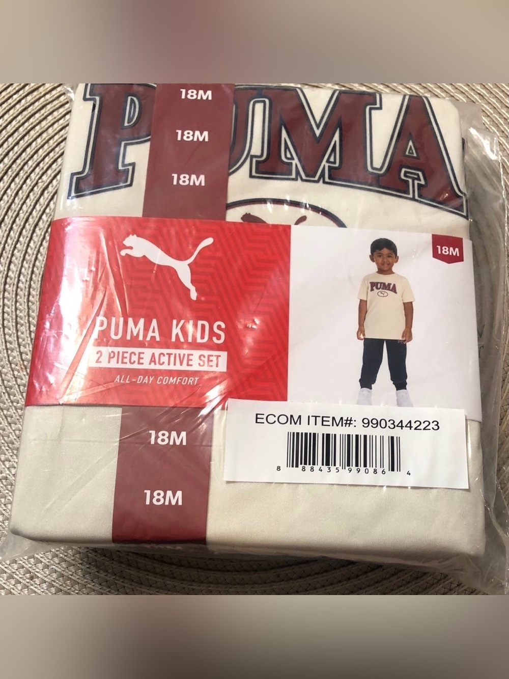 Puma Baby Boys 2 Pc Summer Outfit T-Shirt & Jogger Sweatpants Size 18 Months NWT - Picture 4 of 10